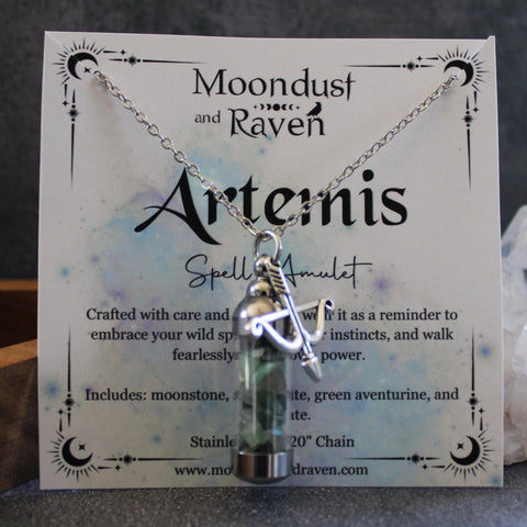 Artemis Spell Jar Amulet Necklace