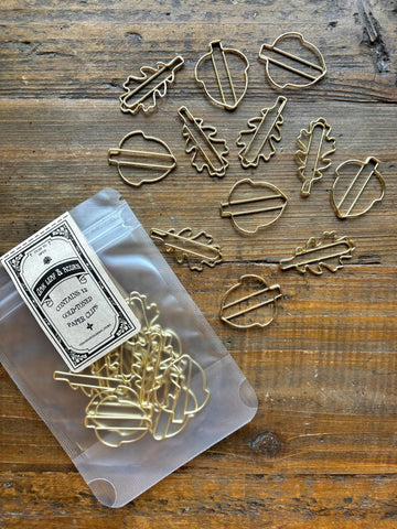 Oak Leaf & Acorn Paper Clip Set