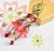 Red Lucite Flower Earrings