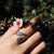 Silver Adjustable Fern Ring
