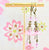 Pink Lucite Flower Earrings