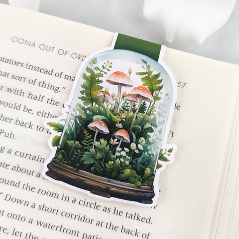Mushroom Terrarium Magnetic Bookmark