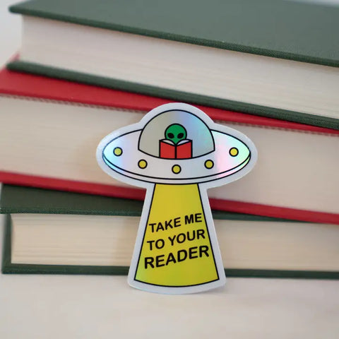 Take Me To Your Reader Sticker
