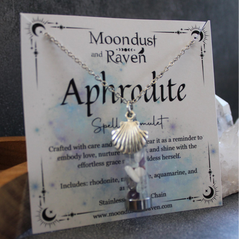 Aphrodite Spell Jar Amulet Necklace