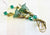 Green Lucite Flower Earrings