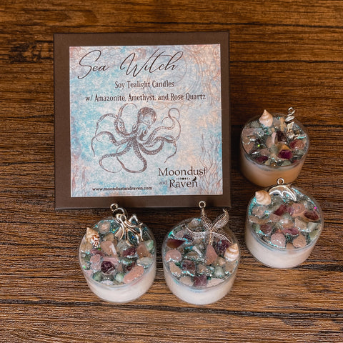 Sea Witch Tealight Crystal Candles