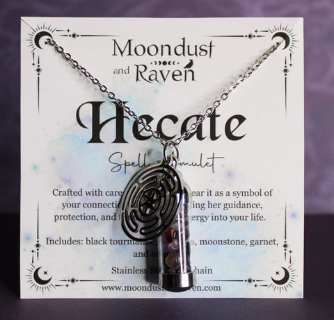 Hecate Spell Jar Amulet Necklace