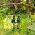 Green Lucite Flower Earrings