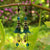 Green Lucite Flower Earrings