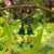 Green Lucite Flower Earrings