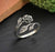 Silver Adjustable Rose Ring