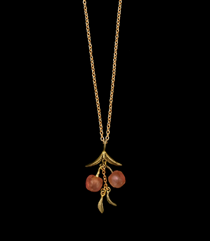 Peach Tree 16" Adjustable Pendant Necklace