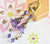 Purple Velvet Lucite Flower Earrings