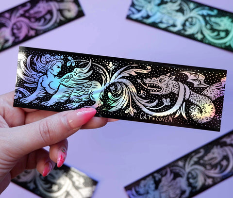 Sphinx Vs Dragon Holographic Sticker