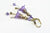 Purple Velvet Lucite Flower Earrings