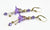 Purple Velvet Lucite Flower Earrings