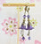 Purple Velvet Lucite Flower Earrings