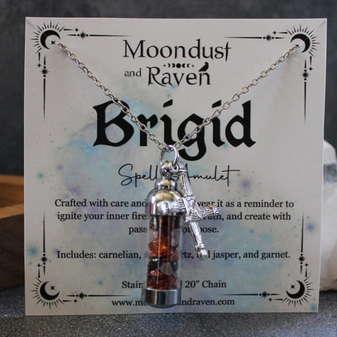 Brigid Spell Jar Amulet Necklace