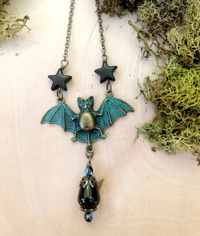 Bat and Star Necklace