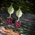 Raspberry Post Leaf Earrings