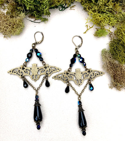 Victorian Bat Earrings