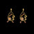 Peach Blossom Oval Drop Earrings