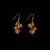 Peach Blossom 3 Drop Wire Earrings