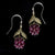 Raspberry Wire Drop Earrings