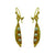 Petite Pea Pod Drop Earrings in Gold
