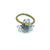 Three Flower Forget-Me-Not Ring, Adjustable