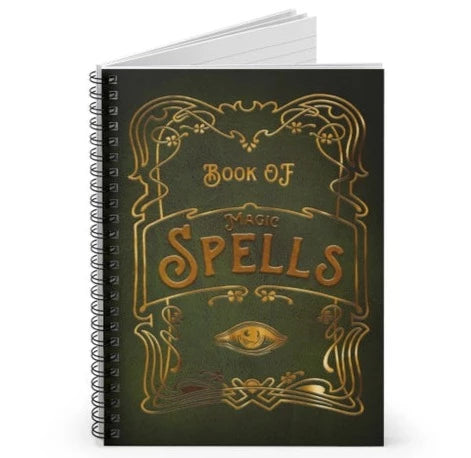 Book of Spells spiral notebook