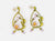 Peach Blossom Oval Drop Earrings