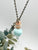 Green Faerie Dust with Brass Chain