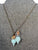 Green Faerie Dust with Brass Chain