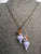 Purple Faerie Dust with Brass Chain