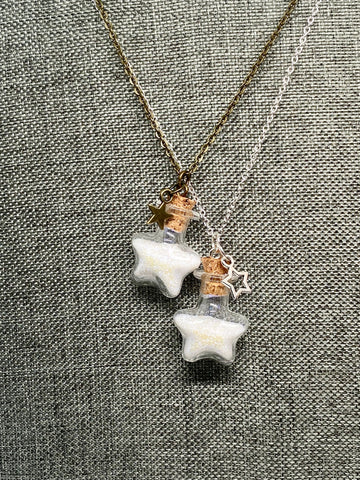 White Faerie Dust with Silver Plated Chain