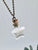 White Faerie Dust with Brass Chain