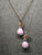 Pink Faerie Dust with Brass Chain