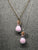 Pink Faerie Dust with Silver Plated Chain