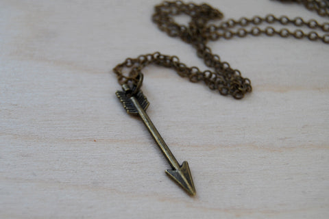Little Brass Arrow Necklace