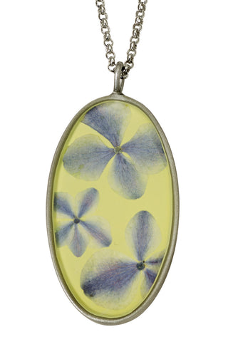 Hydrangea Oval Pendant