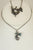 Sweet Winged Seahorse Pendant - Champagne Crystals