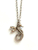 Sweet Winged Seahorse Pendant - Champagne Crystals