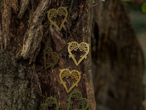 Fiddlehead Fern Heart Necklace