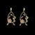 Peach Blossom Oval Drop Earrings