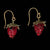 Dainty Strawberry Wire Earrings