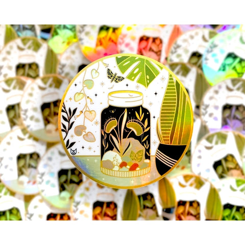 Holographic Venus Flytrap Sticker