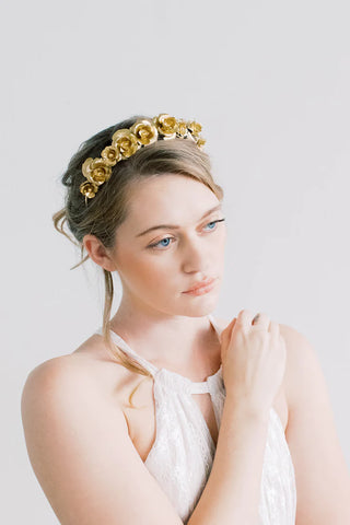 Rosebud Gold Flower Crown