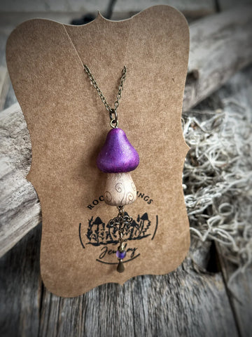 Amethyst Vision Mushroom Necklace