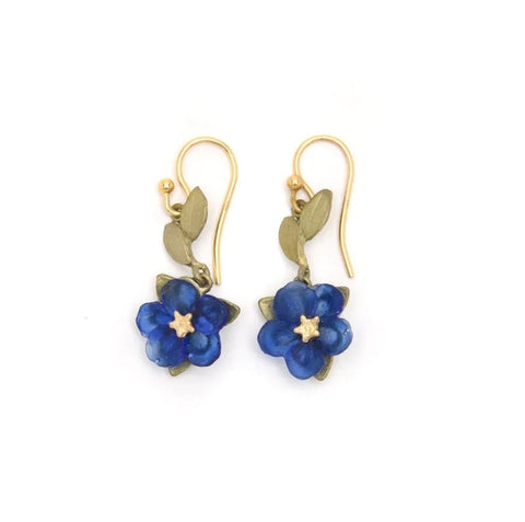 Blue Violet Wire Earrings